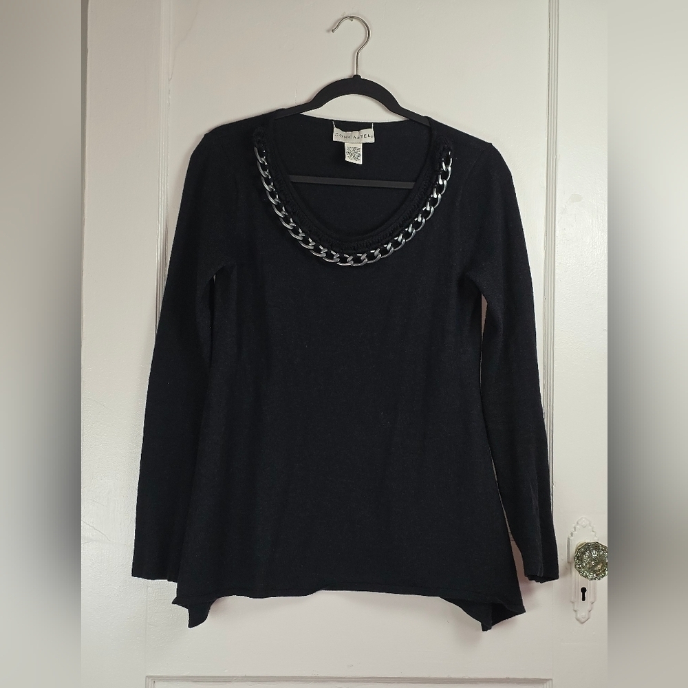Doncaster Dark Grey Chain Detail Sweater S